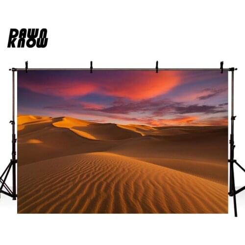 DAWNKNOW Desert Photography Background Sunset Glow Photographic Backdrops Wedding Photo Studio Children Photocall lv1995