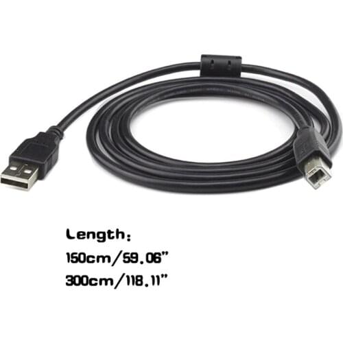 F19E For Printers USB A to Type B Data Cable Cord USB 3.0 2.0 Cable for Printers 1.5/3.0 Meters 4.92/9.84ft