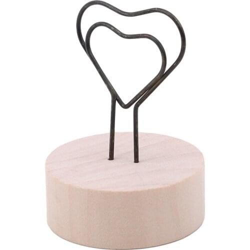 Creative Log Clip Photo Folder Menu Number Log Clip Holder Wedding Party Table Decoration