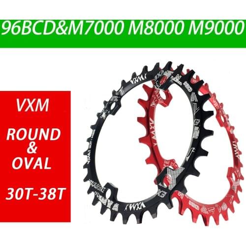 VXM Round Oval 96BCD Chainring MTB Mountain BCD 96 bike 30T 32T 34T 36T 38T crankset Tooth plate Parts for M7000 M8000 M9000