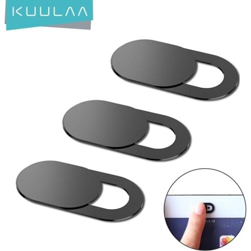 KUULAA Mobile Phone Privacy Sticker WebCam Cover Shutter Magnet Slider Plastic For iPhone Web Laptop PC For iPad Tablet Camera