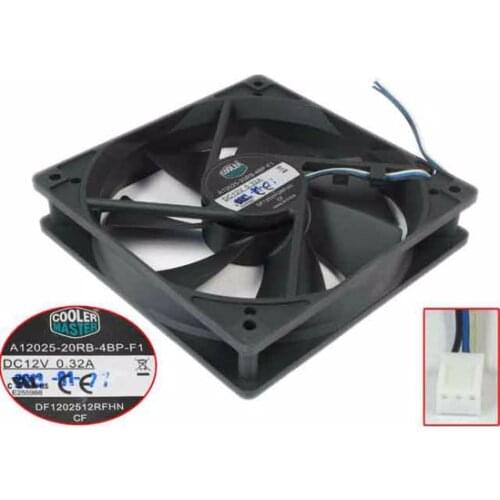 Cooler Master A12025-20RB-4BP-F1 DC 12V 0.32A 120x120x25mm 3-wire Server Cooling Fan