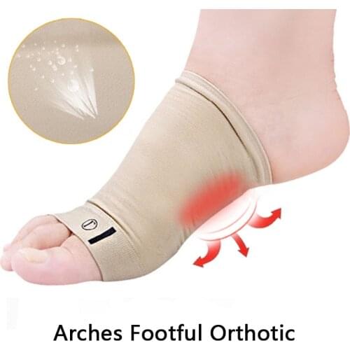1Pair Silicone Gel Arches Footful Orthotic Arch Support Socks Foot Pain Relieve Comfortable Insoles Foot Brace Flat Feet Care