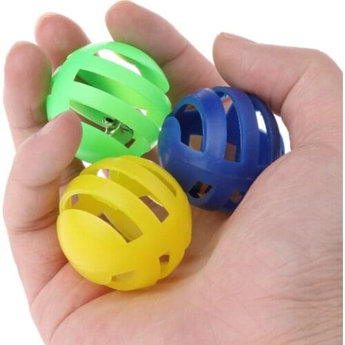10Pcs/Set Plastic Pet Toys With Small Bell Diameter 3.5cm Ball Toy for Cats