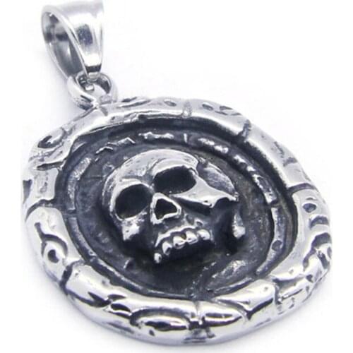 Support Dorpship New Arrival Evil Skull Pendant 316L Stainless Steel Fashion Jewelry Rock Damn Skull Cool Pendant