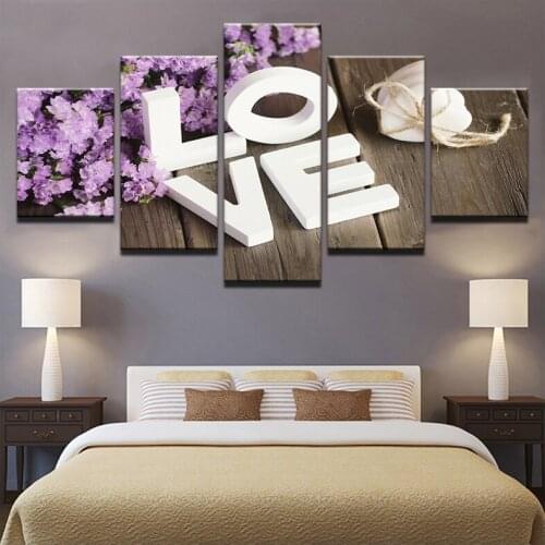 Full Square /round drills 5Panels Purple Hyacinth Love Picture Flowers Diamond Painting 5D Diy Diamond Embroidery Sale ZP-357