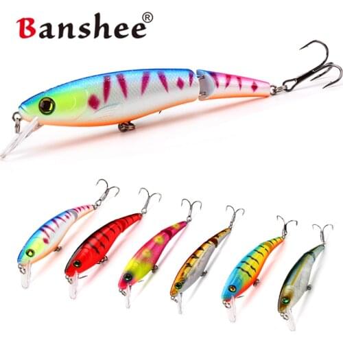 Jointed Minnow Jerkbait 95mm 14g Rattle Wobbler Lifelike Swimbait 2 Sections Mulit Bait Lure Minnow Jerkbait for Bass Fishing
