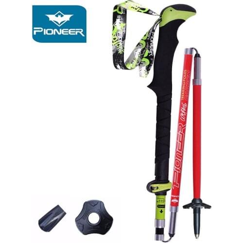 2pcs Folding Collapsible Trekking Pole Climbing Stick Ultralight Adjustable Alpenstocks for Backpacking Travel Hiking Walking