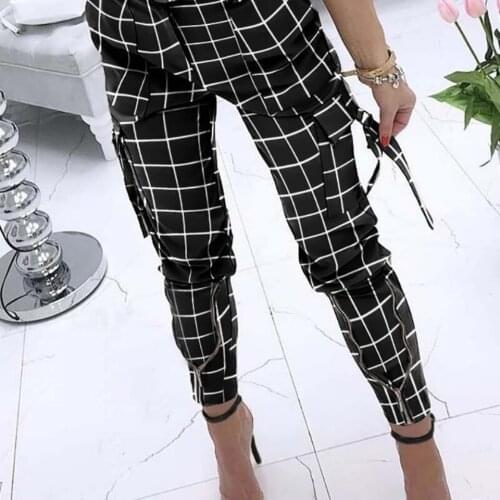 2021 Women Fashion Casual Pants Women Trousers Pocket Zipper Design Tied Cuff Cargo Pants Oversize 2XL 3XL Casual Cool Girl