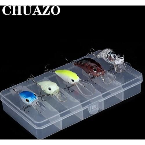 CHUAZO Rigid Fishing and Hardbait Lure Rigid Artificial Bait, Wobbler Crankbait, Plastic Floating for Bass and Perch Angler