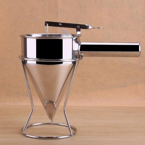 1pc Metal Conical Funnel Octopus Balls Tool with Stand for Home Restaurant