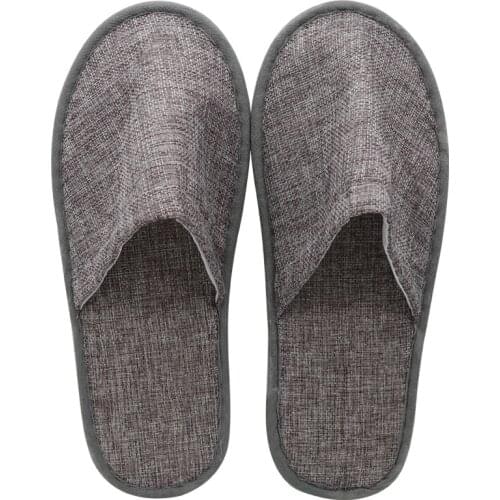 10 Pairs Comfortable Linen Slippers Hotel Travel Spa Disposable Slippers Casual Spa Unisex Home Guest Anti Slip