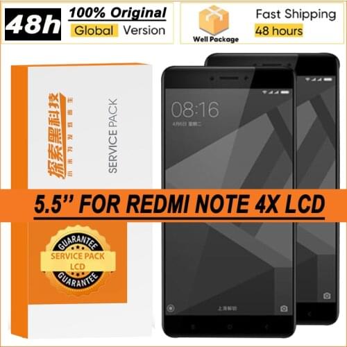 100% Original 5.5" Display + frame for Xiaomi Redmi Note 4X note 4 Global Snapdragon 625 LCD Touch Screen Digitizer Assembly