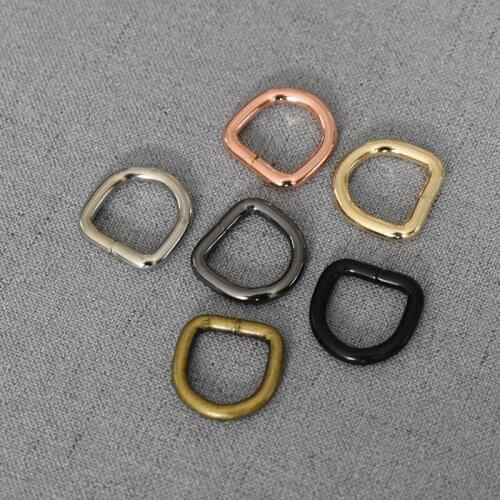 100 pcs/pack Metal D Ring Use For DIY Bag Strap Belt Handle Shoulder Webbing Leather Craft Accessories