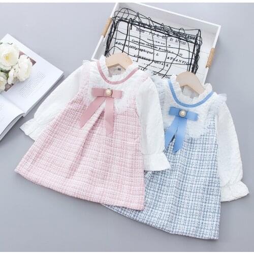 2021 Girls Classic Dress Fashion kid Clothing Birthday Performance Children Princess Party Outfit for 2-7Ys Baby Children Cloth