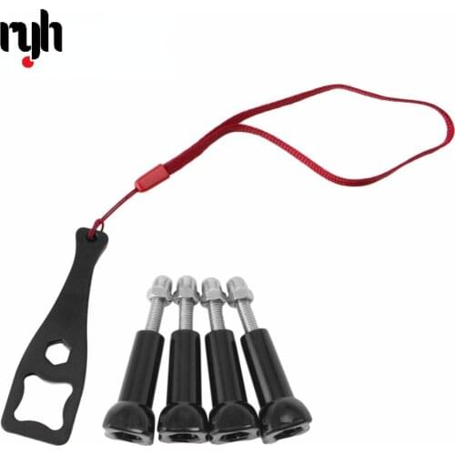 GloryStar 3pcs Aluminum Aloy Thumb Knob Bolt Nut Screw + Square Wrench Spanner For GoPro OSMO YI XIAOMI SJ 360 SPORT