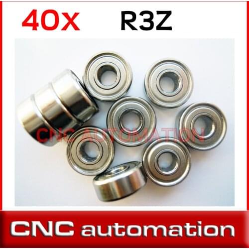 40pcs bearing R3 ZZ 4.762*12.7*4.98 mm deep groove ball bearing radial shaft