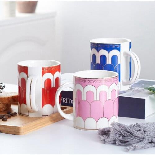 England Small Luxury Mug Palace Style Light Luxury Coffee Cup Couple Cup Office Water Cup Marry Gift Christmas Coffee Mug