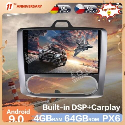 Aotsr 4G+64G Android 9.0 Car Radio GPS Navigation DSP For ford focus 2 Mk2 2004-2011Multimedia Video Player RDS 2 din DVD Player