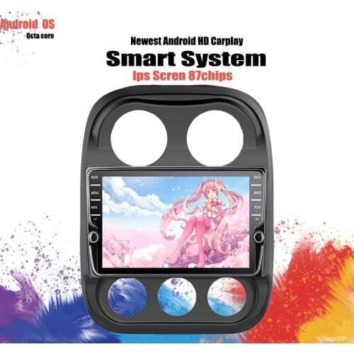 Car Radio For JEEP Compass 2010-2016 Android 10 4G RAM Auto GPS Navigation Head Unit Tape recorder With Carplay DSP OBD CAM