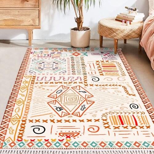 Bohemian Geometry Bedroom Bedside Sofa Kitchen Bathroom Floor Mat 2020 Moroccan Style Area Carpet Living Room Table Large Carpet