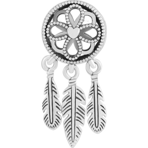 Beads FOR Jewelry Making DIY Sterling-Silver-Jewelry Spiritual Dream catcher Dangle Charm 925 Berloque Perles Charm
