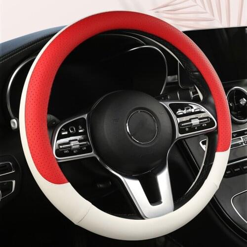 Car Steering Wheel Cover 37-38CM for Woman Girl Breathable Braid On The Steering Wheel Funda Volante Universal Auto Car Styling
