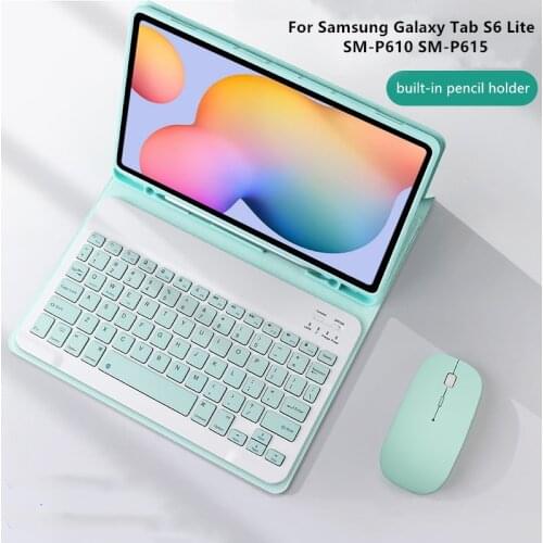 Keyboard Case for Samsung Galaxy Tab S6 Lite 10.4 SM-P610 P615 P610 P615 Shell Funda for Tab S6 Lite Tablet Cover with Keyboard