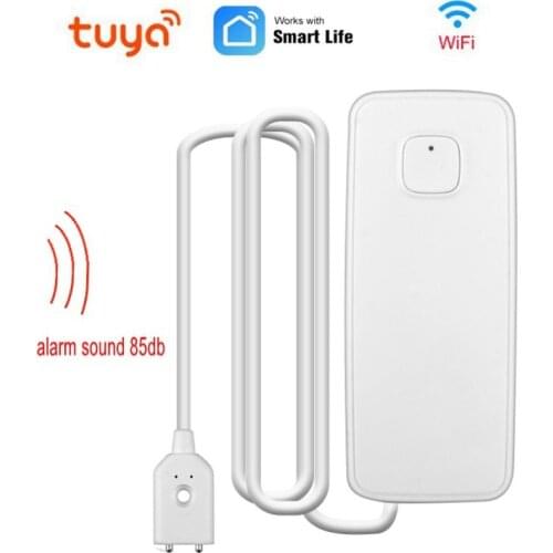 Tuya WIFI Water Leakage Sensor Independent Leak Alarm Detector Security System 85DB Alarm Sound Tuya Smart Life APP Control