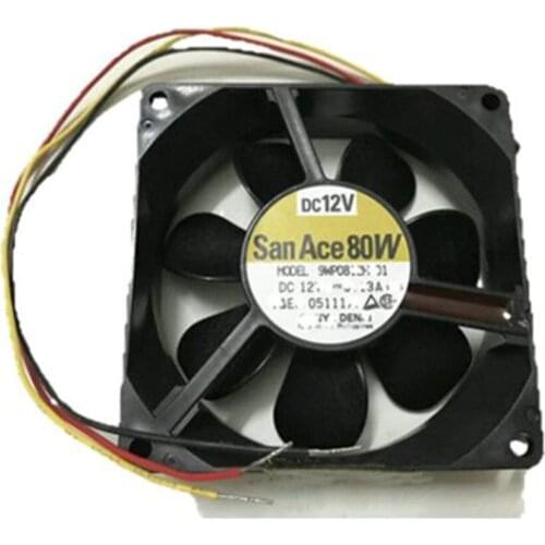 Denki - SANACE Fans 9WP0812H401 AXIAL Fan, 80MM, 12VDC, 130mA