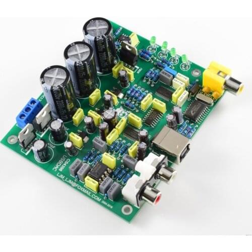 DIY KIT CS8416+CS4398 DAC board USB coaxial DAC 192K 24BIT Board AC15V-0-AC15V