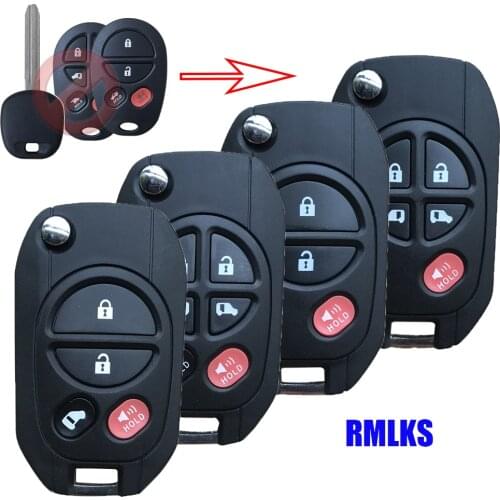For Toyota Highlander Sequoia Sienna Tacoma Upgraded Modified Remote Key Shell Case Fob for GQ43VT20T