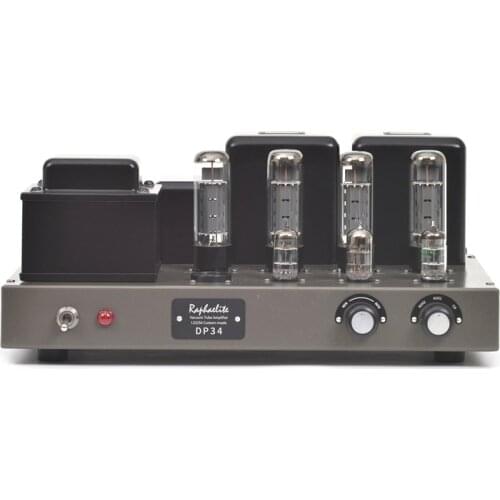 Raphaelite DP34-LS35A EL34 push-pull tube amplifier Hifi dedicated amplifier, Input Sensitivity 180mV, Power Output: 2 * 28