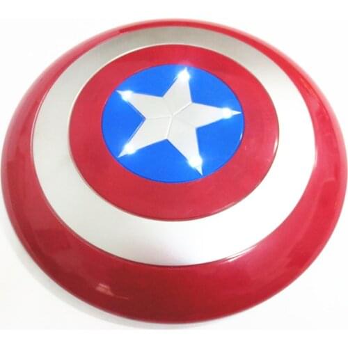 The Captain America 32CM America Shield Light-Emitting Sound Cosplay property Toy plastic shield includ Button battery