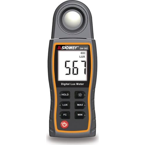 SW-582 LCD Display Light Meters Automatic/Manual Range LCD Display Digital Luminometer Light Meter Photometer luxmeter
