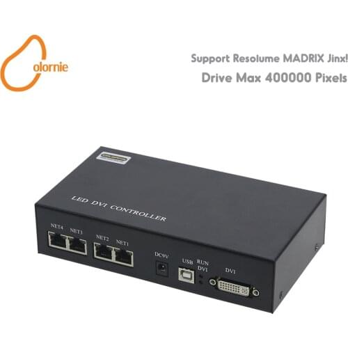H803TV Max 400000 Pixels Led DVI Controller Support MADRIX Jinx! Master Led Controller DVI Interface