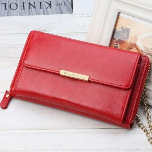 Ms. Han edition large capacity multi-functional wallet single shoulder bag in long hand bag change purse