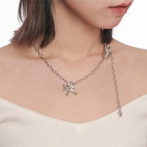 Fashion Creative Love Angel Cupid Pendant Necklace for Women Choker Necklace Jewelry Accessories Gift