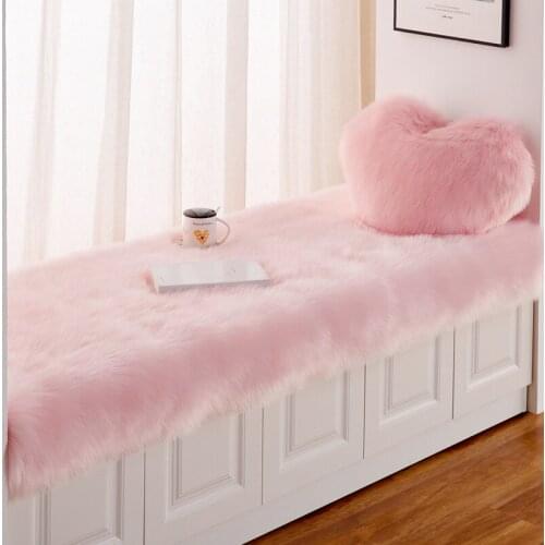 Soft Faux Fur Area Rug Living Room Long Plush Bay Window Carpet Artificial Wool Sheepskin Shaggy Rugs Floor Mat Customize