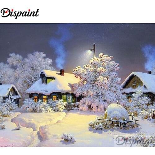 Dispaint Full Square/Round Drill 5D DIY Diamond Painting "Snow scene" Embroidery Cross Stitch 3D Home Decor A12062