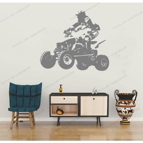Wall Decal Motorcross Dirt Bike Sticker Bedroom Sport Dirt Bike Motorcycle Personalised Boys Teenager Room Decoration DW9994