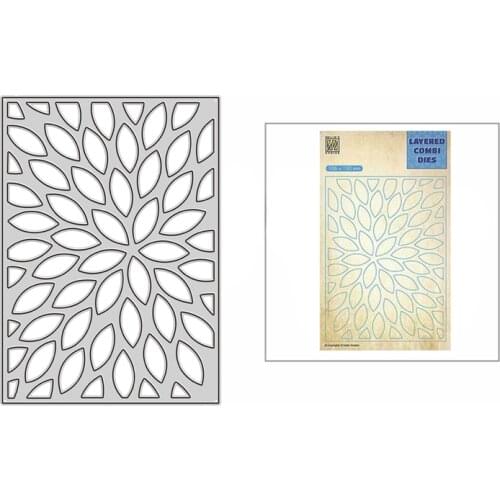 2021 New Layered Detailed Water Droplets Plate Metal Cutting Dies for Scrapbooking Decor and Card Making Paper Craft Embossing