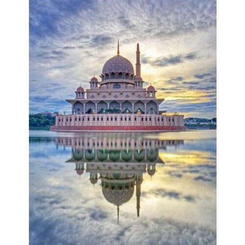 Full Square Diamond Painting Muslim Kul Sharif Mosque Diy Diamond Embroidery Diamond Mosaic Handmade Religion Decoration