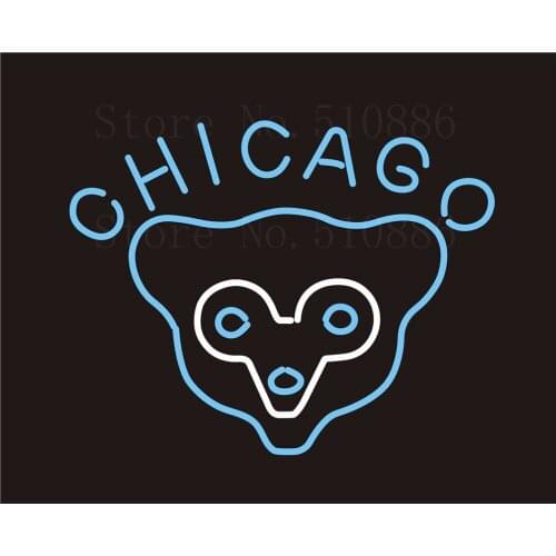 Custom Signage NEON SIGNS For Chicago Real GLASS Tube BAR PUB Signboard Display Decorate Store Shop Light Sign 17*14"