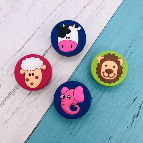 Children Room Drawer Handles Soft Cartoon Cow Lion Dresser Knob Kid Wardrobe Handles Cute Sheep Closet Pulls Cute Cabinet Knob