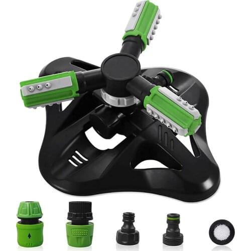 Garden Sprinkler, Upgraded Automatic Lawn Sprinkler 360-Degree Rotating Irrigation System Garden Hose Sprinkler