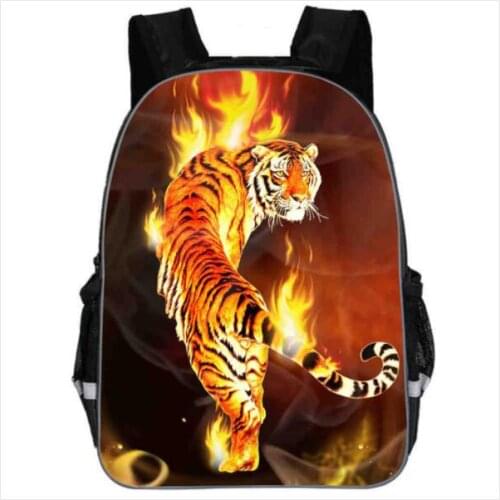 Cartoon animal tiger pattern schoolbag 1-6 grade primary school childrens cartoon reflective lightening Backpack