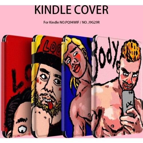 Funny Muscle Man Cover for Kindle Paper White 4 Pouch Cute Silicon Accessories for Kindle 2019 J9g29R Tablets Case for PQ94WIF