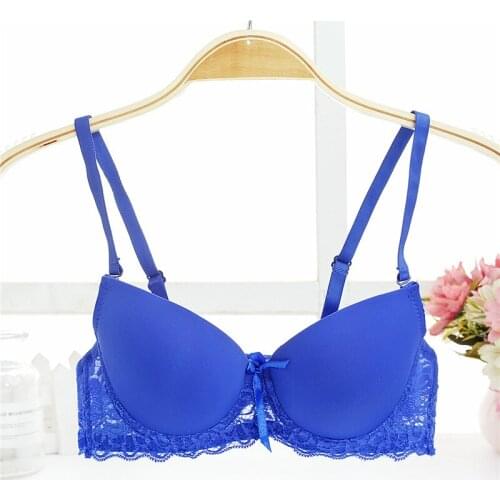 Black white color Push Up Girl Lace Bra For Women Sexy Gather Push up Bra For Small chest summer Breathable Cotton Bra for girl