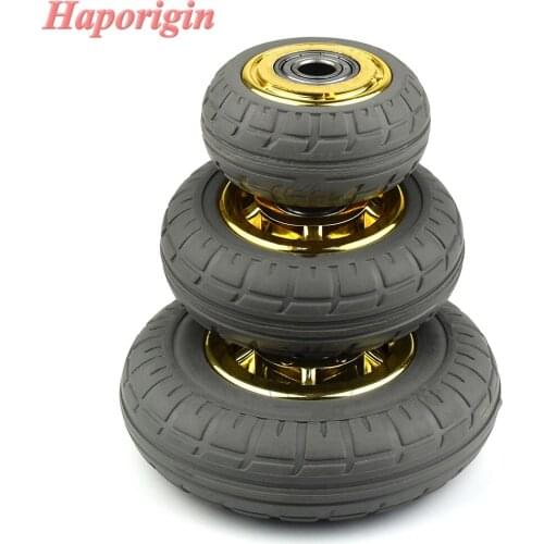 3'' Rubber Swivel Casters Industrial Castor Univeral Wheel Silence Rolling Caster Shelf Bearing Wheels Trolleys Hand Cart Pulley
